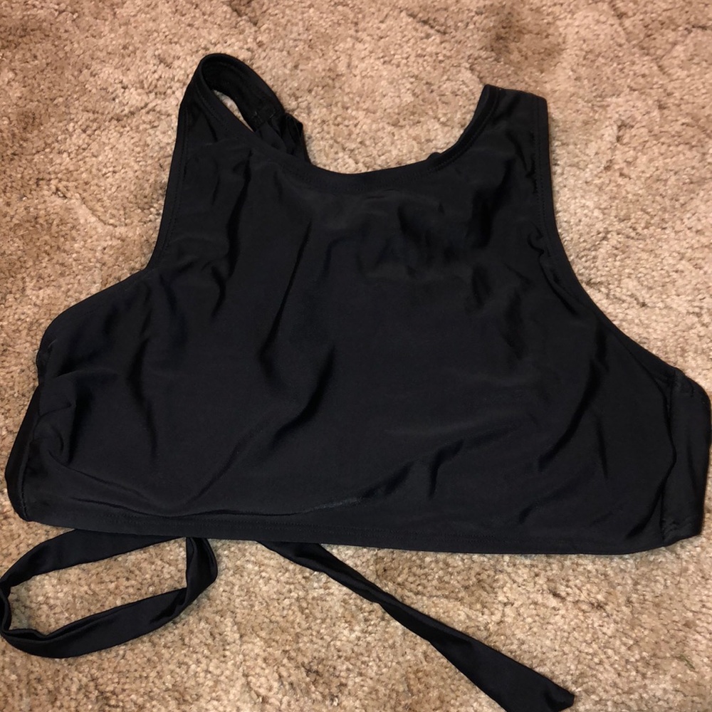 High chest swim top